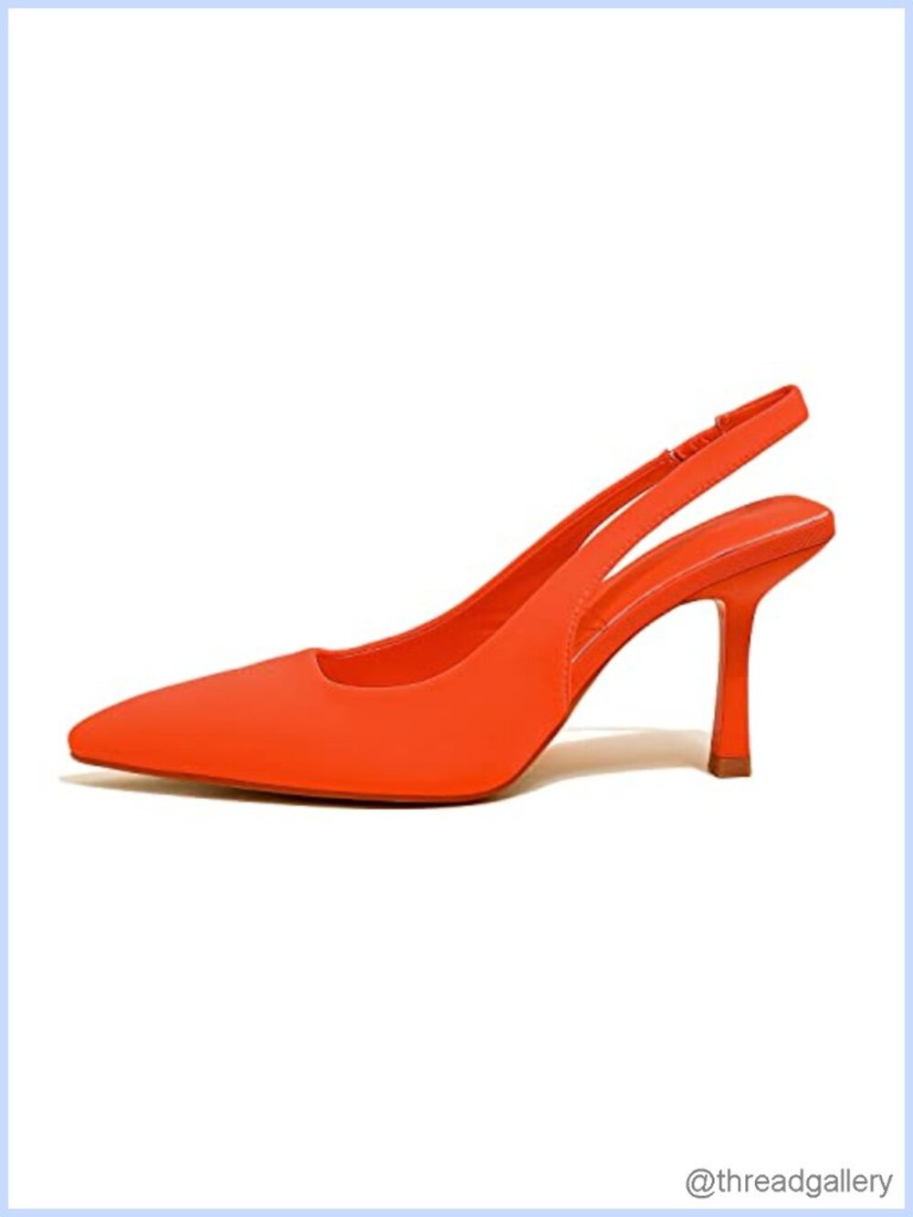 Slingback Kitten Heel Pointed Toe Pumps with Cushion Insole
